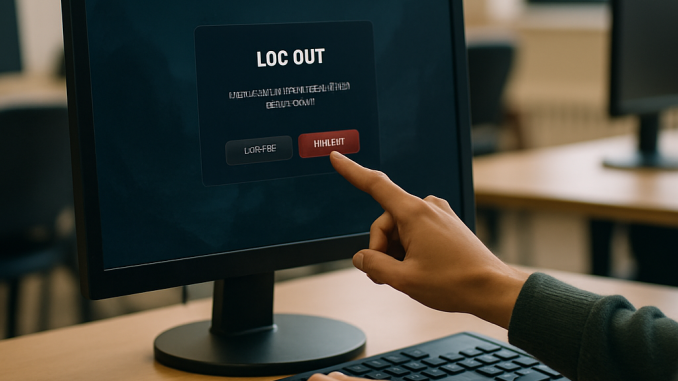 A player signs out of an account on a shared computer, helping protect their