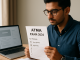 Indian MBA applicant reviews exam preparation documents and a calendar at a desk.